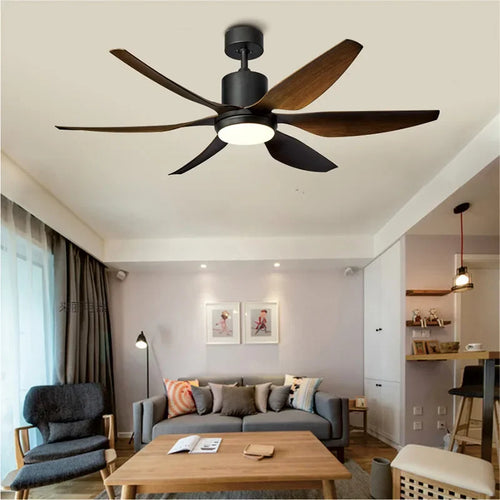 plafonnier industriel rétro avec lumière et ventilateur à distance - vue 2 sur 6