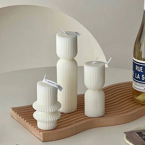 accessoires de décoration moderne bougies parfumées géométriques de luxe - vue 2 sur 12