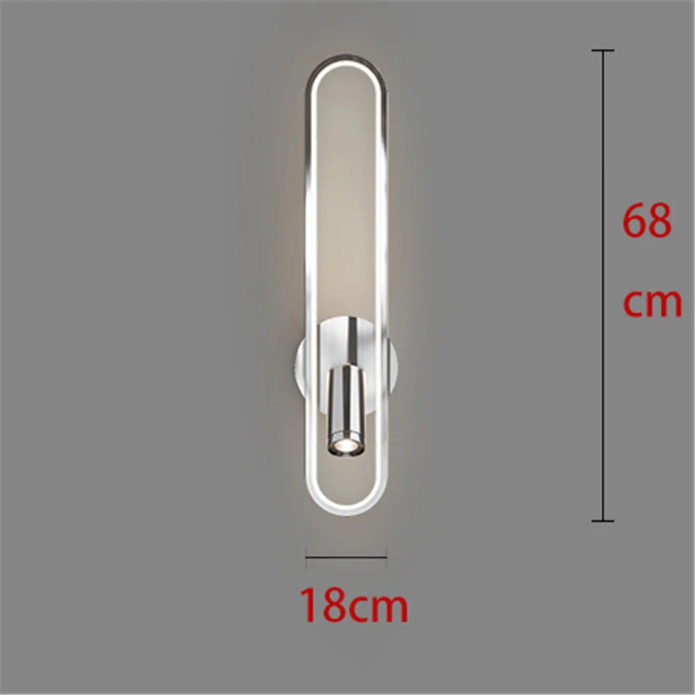 applique murale à led moderne en chrome pour intérieur design - vue 16 sur 16