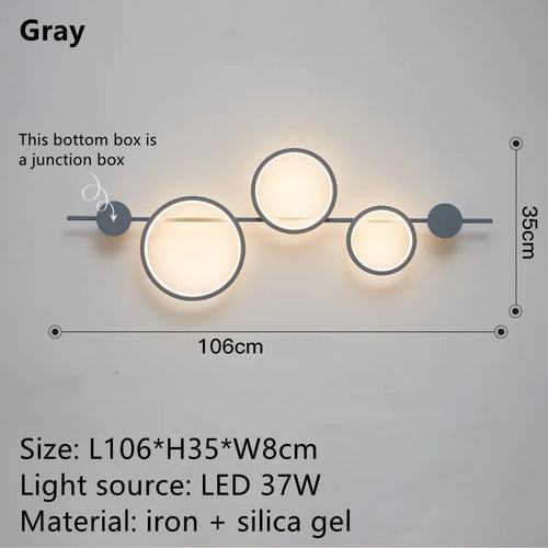 applique murale nordique à led design moderne pour décoration intérieure - vue 9 sur 8