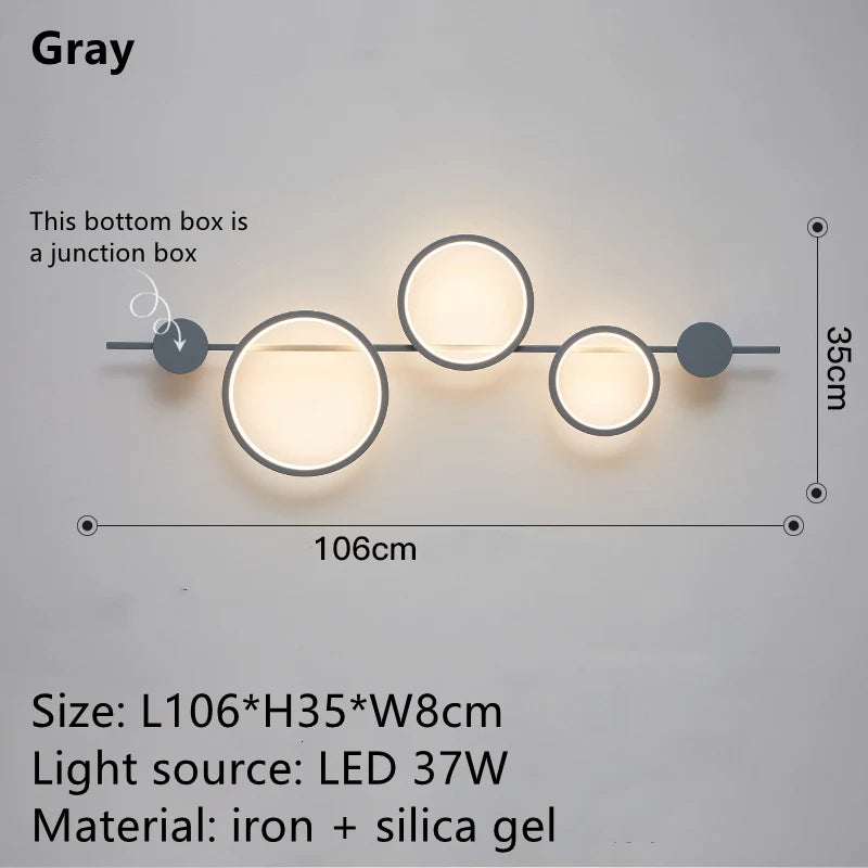 applique murale nordique à led design moderne pour décoration intérieure - vue 8 sur 8