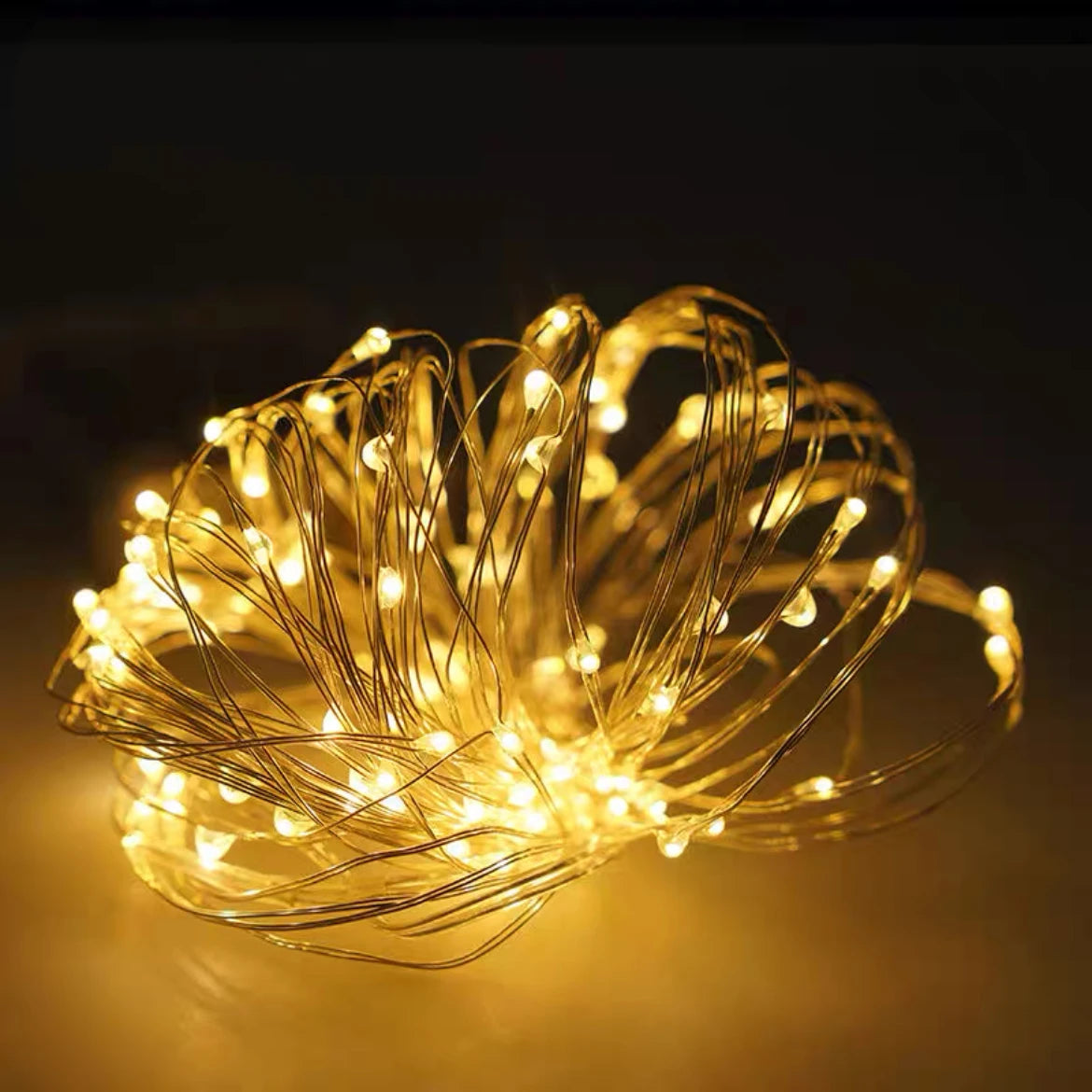 guirlande lumineuse led en cuivre pour décorations de fête et Noël