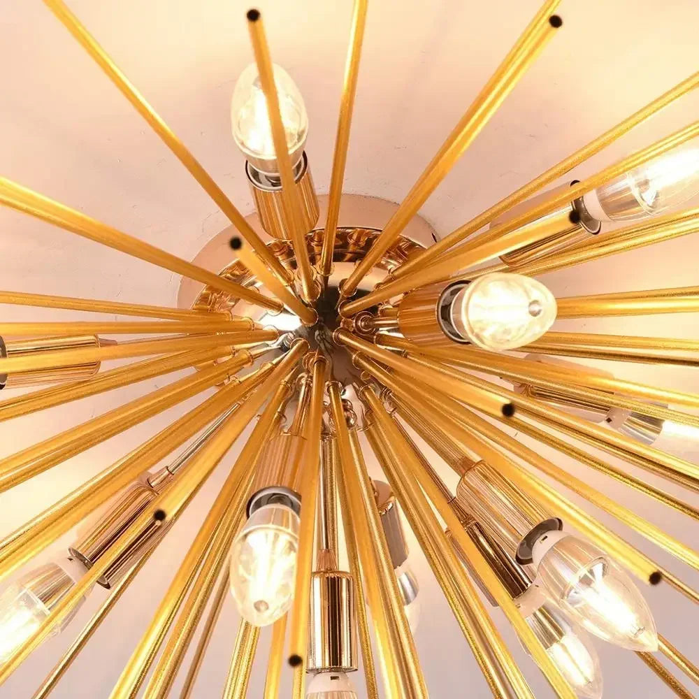 lustre boule hérisson décoration maison style nordique lumineux - vue 5 sur 12