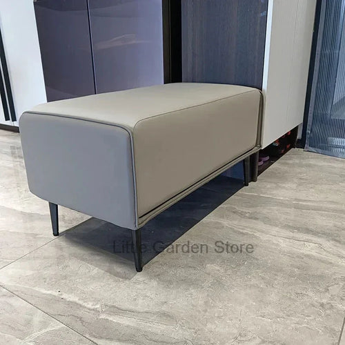 tabourets en cuir italien design pour salon et chambre - vue 6 sur 15