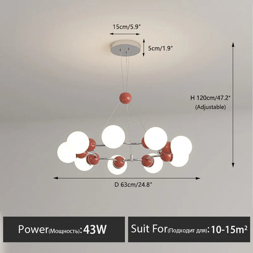lustre suspendu éclairage décoratif moderne pour la maison - vue 19 sur 21