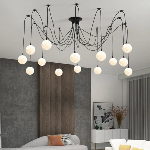 lustre multi lumières suspendues style nordique pour commerces - vue 2 sur 16