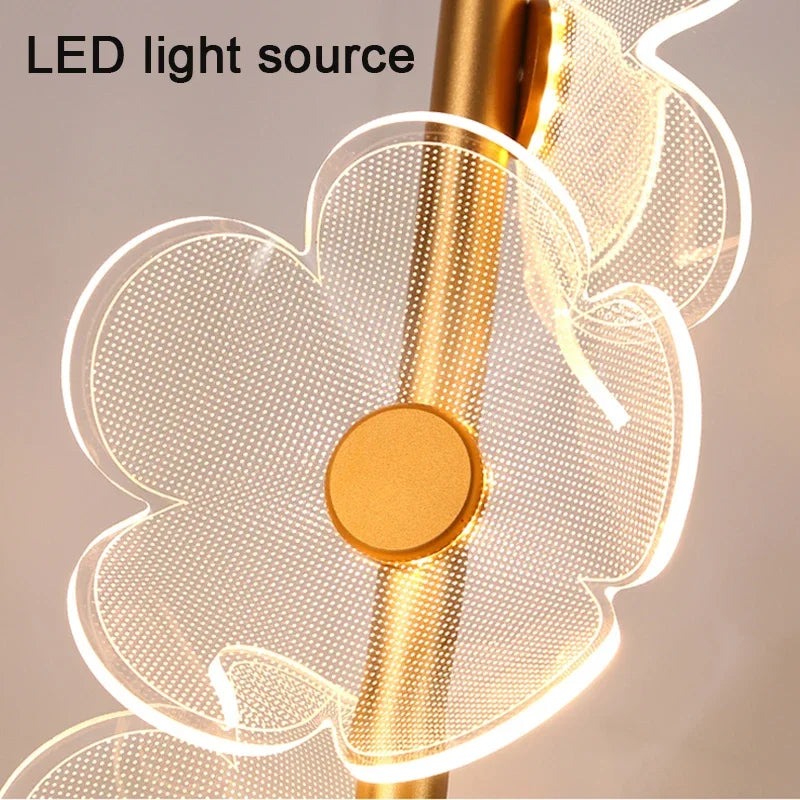 lampe de chevet moderne en forme de fleur créative - vue 6 sur 8