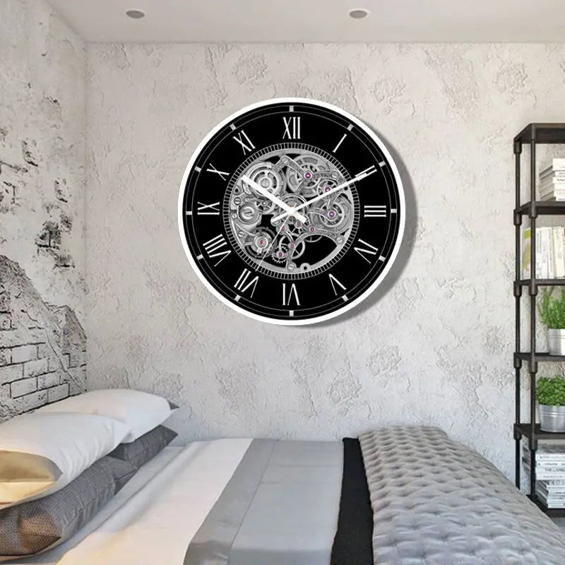 horloge murale rétro silencieuse à quartz pour restaurant américain - vue 4 sur 7
