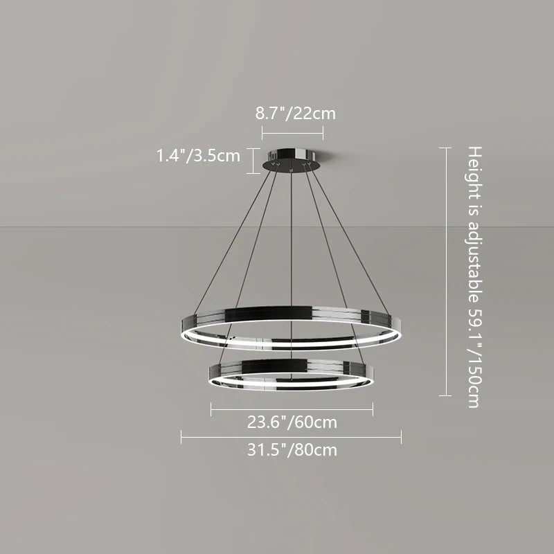 lustre en anneau moderne pour éclairage intérieur décoratif - vue 9 sur 16