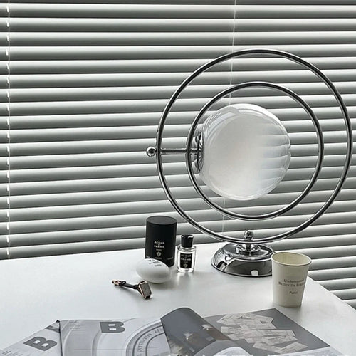 lampe de bureau design italienne en verre rotative élégante - vue 4 sur 7