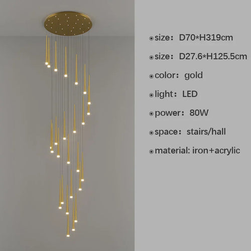 lustre moderne à led pour décoration d'intérieur haut de gamme - vue 11 sur 22