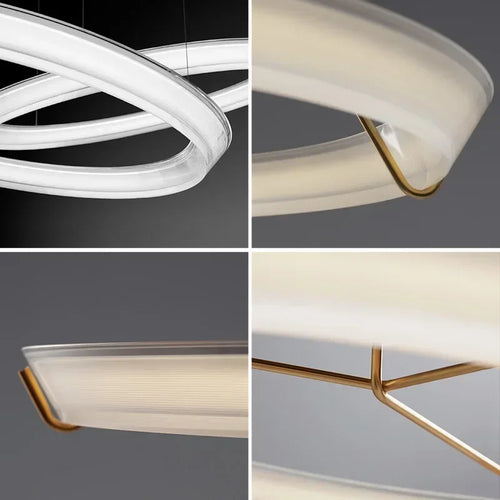 lustre nordique design suspension décorative en acrylique LED - vue 6 sur 18
