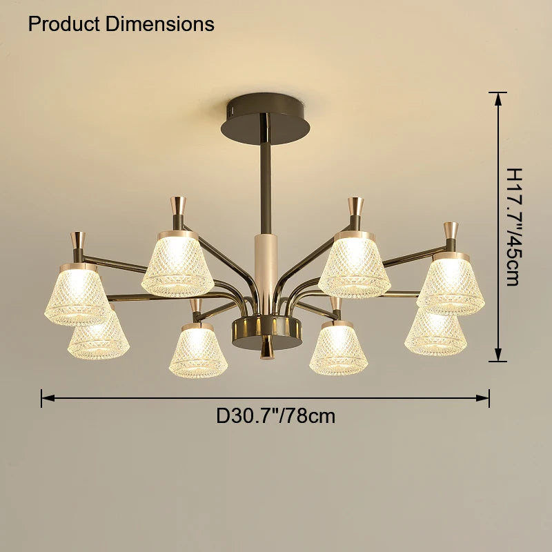 lustre moderne pour éclairage décoratif intérieur nordique - vue 9 sur 9
