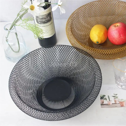 panier à fruits en fer style nordique pour rangement et décoration - vue 2 sur 8