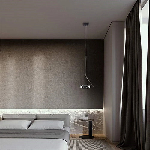 suspension design nordique anneau fer led décorative - vue 3 sur 8
