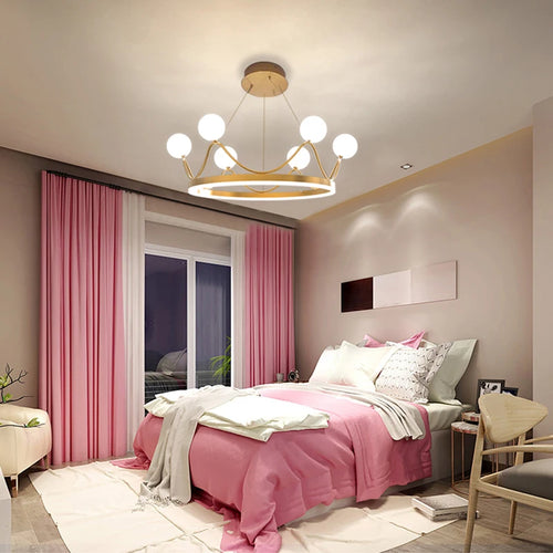 lustre led couronne style moderne décoratif suspension - vue 5 sur 8