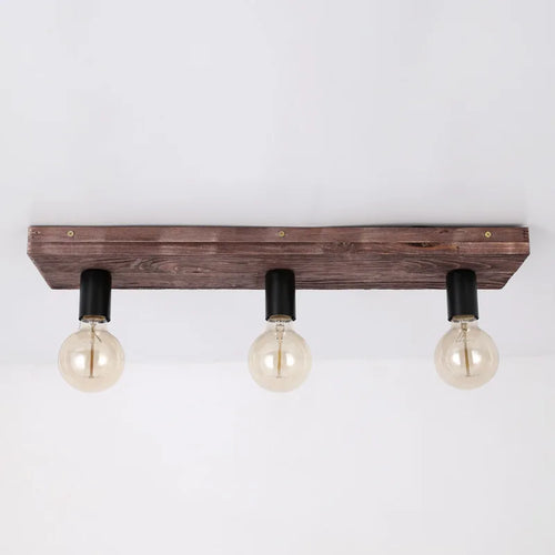 Vintage créatif lustre en bois lampe en bois massif plafonnier Restaurant salon couloir café plafonnier - vue 5 sur 7