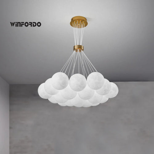suspension led 3d lustre éclairage winfordo - vue 3 sur 12