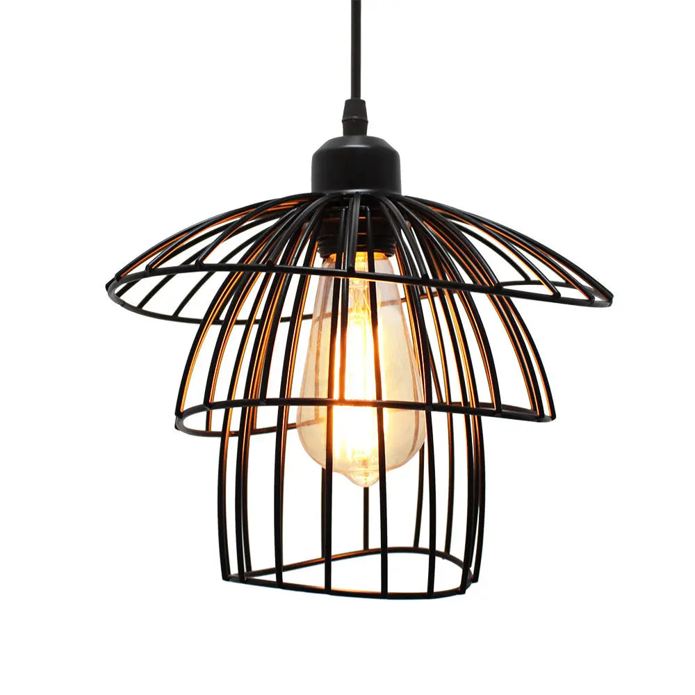 suspension vintage en métal abat-jour cage pour éclairage intérieur - vue 13 sur 24