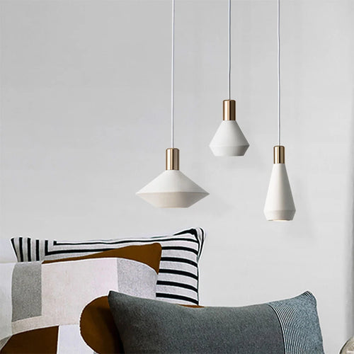 lustre moderne pour salon avec lampe à main - vue 2 sur 12