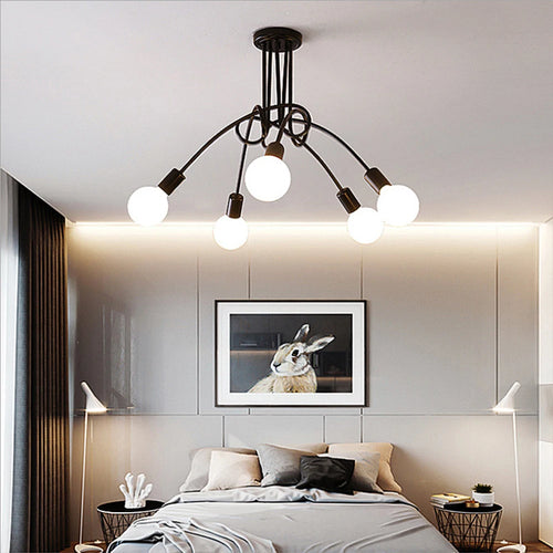 lustre sputnik moderne style industriel pour intérieur élégant - vue 7 sur 19