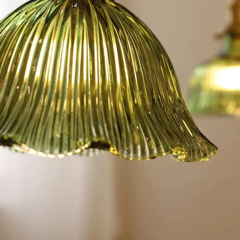 suspension led en verre nordique décoration intérieure moderne - vue 5 sur 8