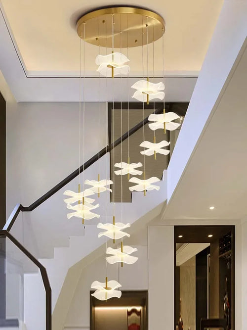 lustre en cristal led de luxe pour éclairage moderne créatif floral - vue 4 sur 10
