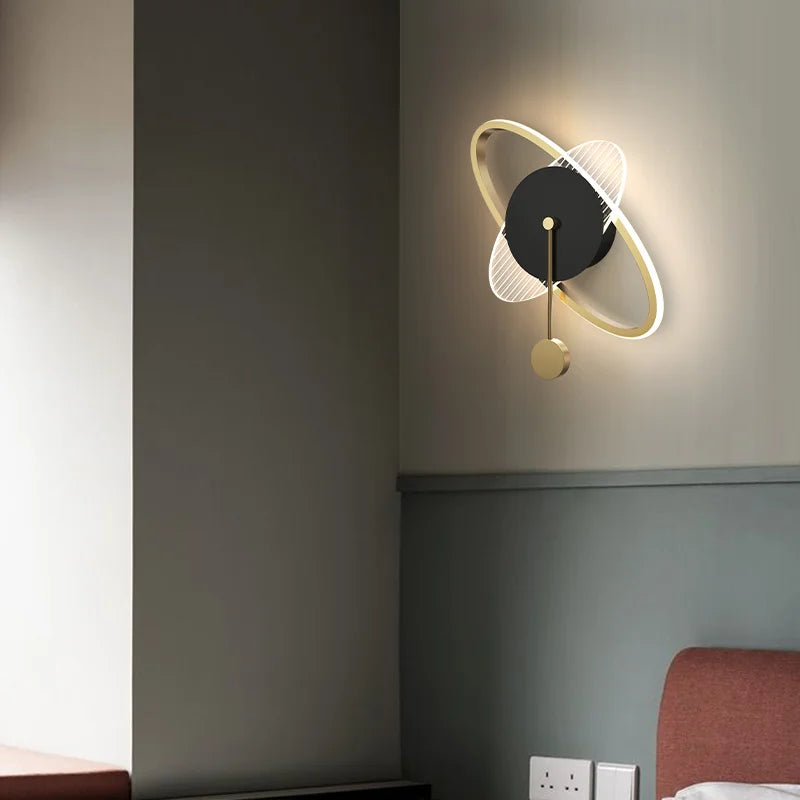 applique murale led ronde moderne décorative pour intérieur - vue 6 sur 10