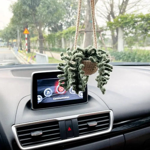 crochet suspendu créatif pour décoration de voiture plante en pot - vue 22 sur 34