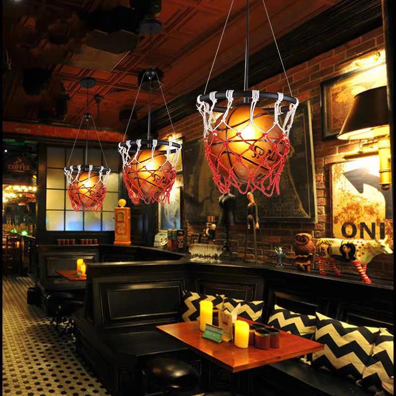 suspension style industriel américain basket-ball football bar café - vue 5 sur 10