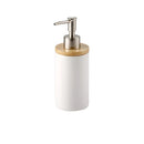 porte-brosse à dents en céramique style nordique avec base en bois