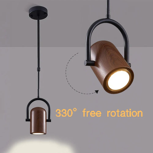 suspension LED nordique avec projecteur mural réglable - vue 2 sur 7