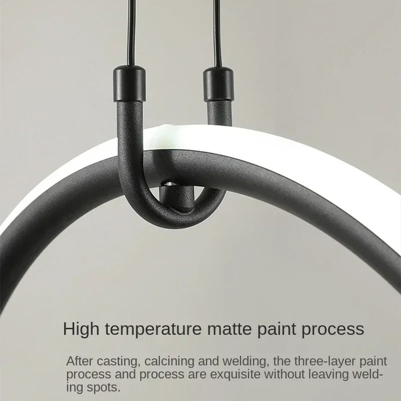 suspension led moderne minimaliste avec télécommande pour intérieur - vue 6 sur 7