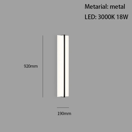 applique murale led minimaliste rectangle - vue 9 sur 8