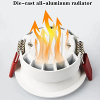 downlights led encastrés anti-éblouissement à intensité variable epistar puce cob