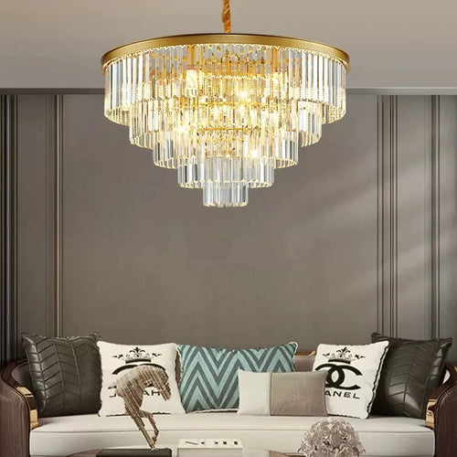 lustre moderne en cristal pour décoration intérieure élégante - vue 10 sur 18