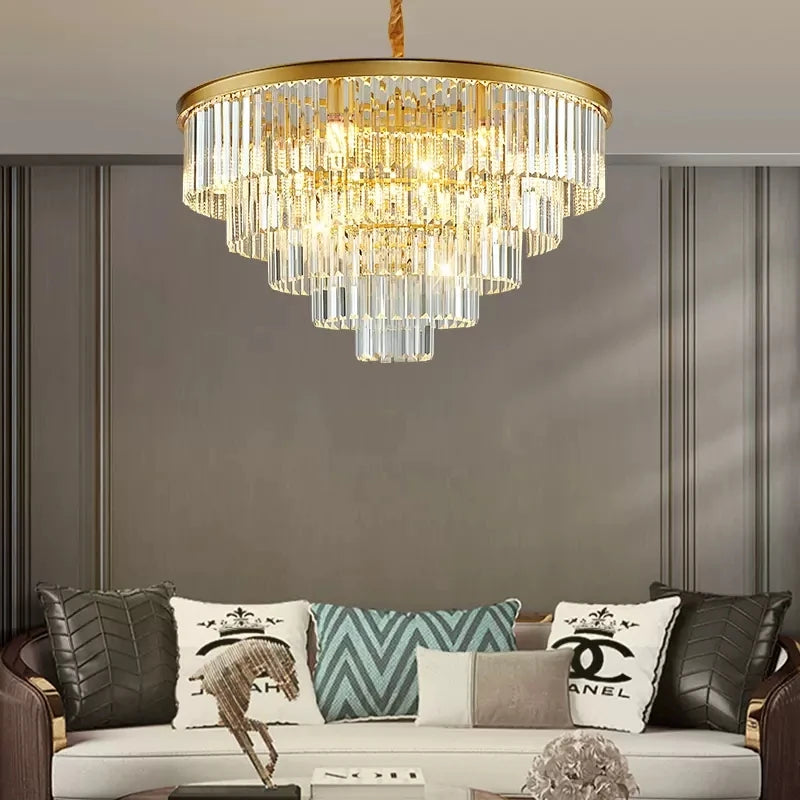 lustre moderne en cristal pour décoration intérieure élégante - vue 10 sur 18