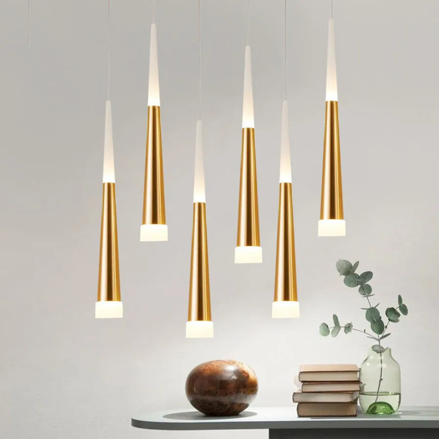 Nordique Long Tube chambre chevet Suspension lampe cuisine Suspension île salle à manger Table Suspension Suspension lumière - vue 3 sur 11