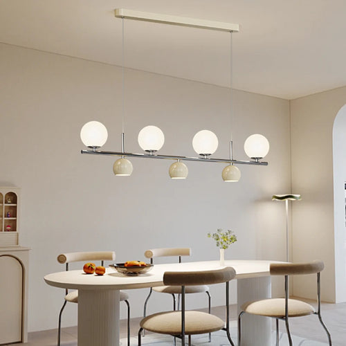 Suspension LED ronde lustre table - vue 3 sur 15