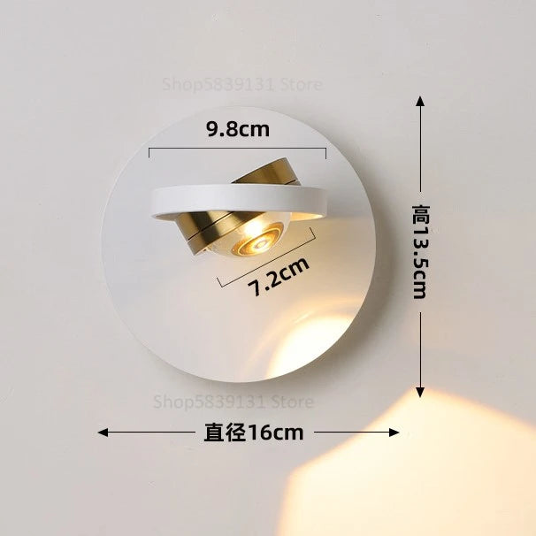 applique murale led moderne rotative à 360° protection des yeux - vue 7 sur 9