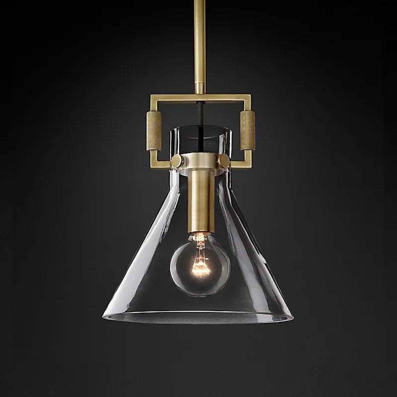 suspension en verre rétro américain style luxe décoratif - vue 14 sur 18