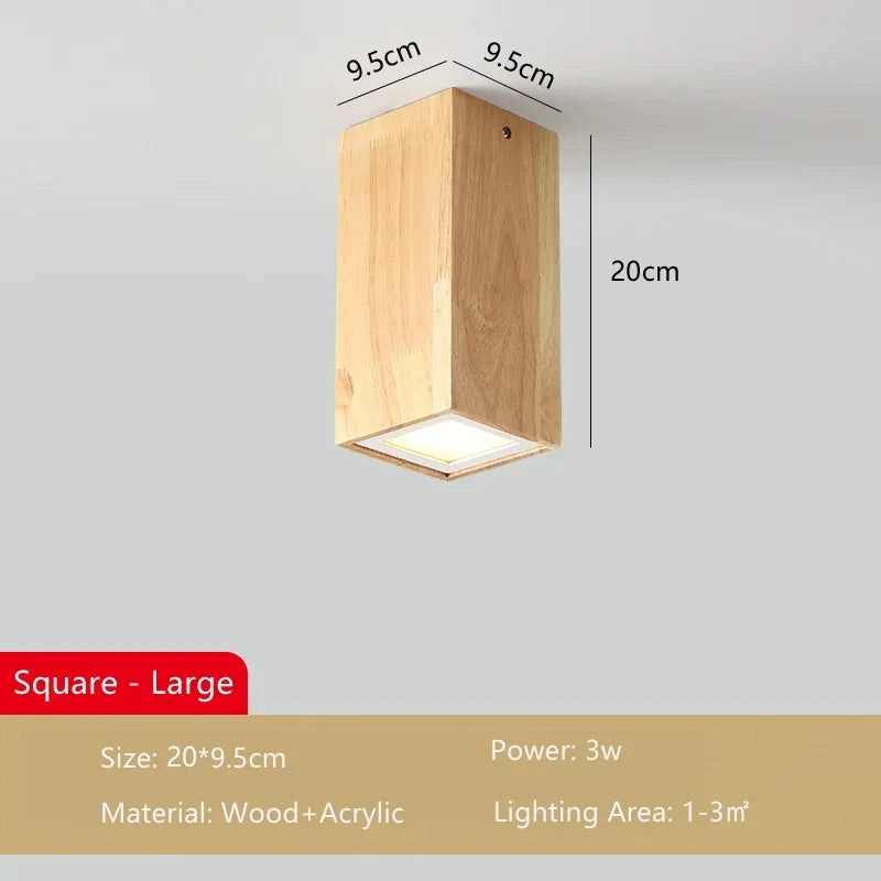 Lampe plafonnier moderne bois surface