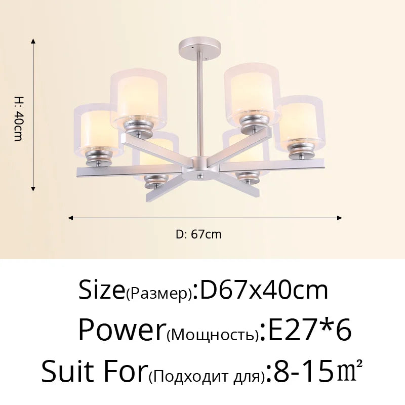 Bosmos European Style Decorative LED Chandeliers For Living Rooms, Bedrooms, And Modern Simple Indoor Lighting - vue 9 sur 21