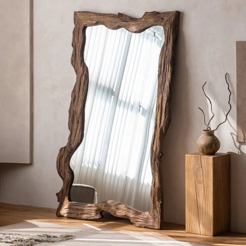 miroir moderne de luxe sur pied en bois décoratif pour la maison - vue 5 sur 18