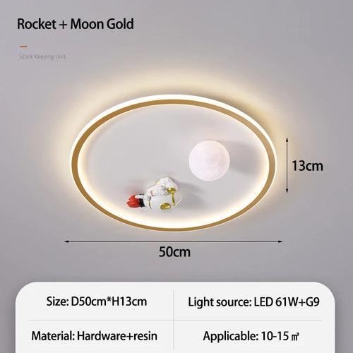 SANDYHA moderne espace planète plafonnier lampe de dessin animé chambre d'enfants Lampa Sufitowa Techo Plafonnier lampara Colgantes Para - vue 9 sur 16