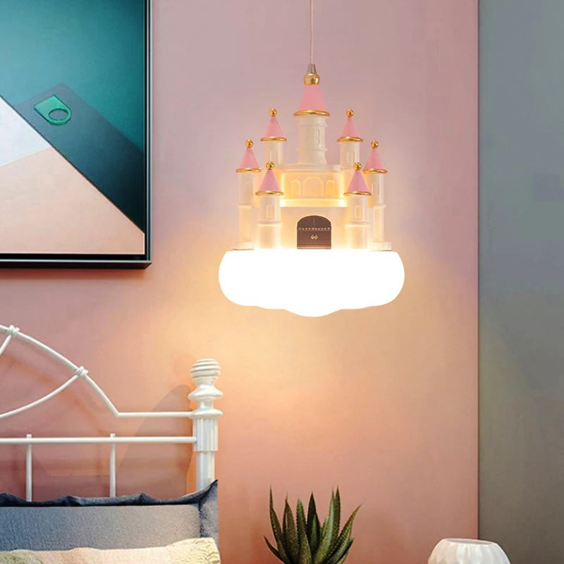 suspension créative nuages château pour chambre d'enfants - vue 3 sur 8