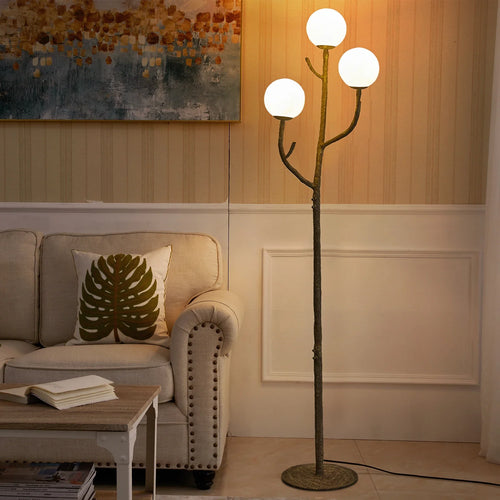 lampadaire en métal artisanal inspiré de la nature - vue 3 sur 7