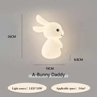 applique murale lapin mignon pour chambre d'enfant créative et ludique