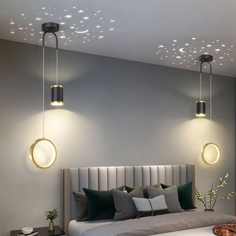 lustre led moderne à suspension pour intérieur nordique décoratif - vue 2 sur 9