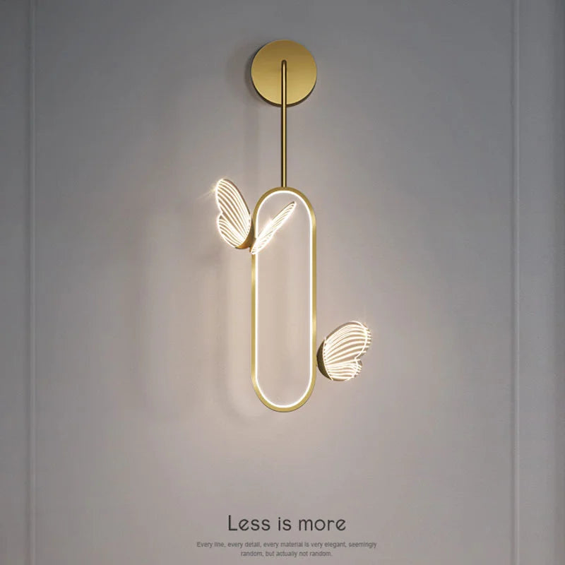 applique murale led papillon design nordique pour décoration intérieure - vue 4 sur 8